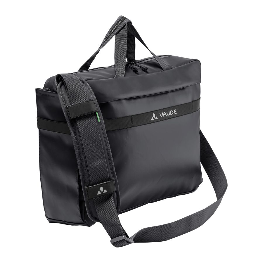 Mineo Commuter Briefcase 17 - sacoche vélo sacoche imperméable noir pour la roue arrière au design de porte-document pour ceux qui vont au bureau à vélo, grand compartiment principal avec fermeture éclair étanche et compartiment séparé pour ordinateur portable de 15,6" sacoche imperméable noir vélo d'entreprises