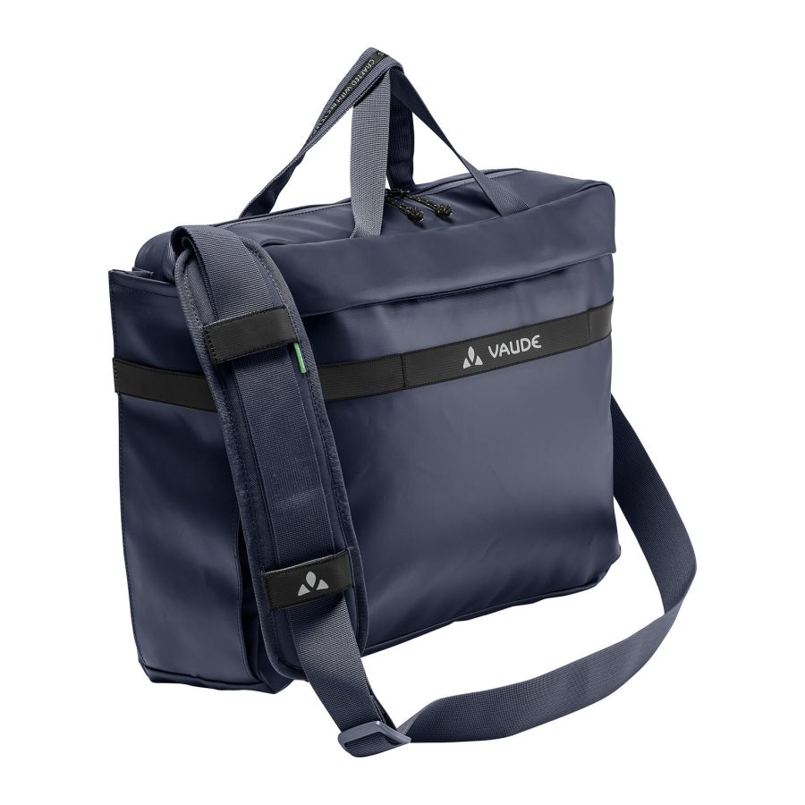 Mineo Commuter Briefcase 17 - sacoche vélo sacoche imperméable bleu pour la roue arrière au design de porte-document pour ceux qui vont au bureau à vélo, grand compartiment principal avec fermeture éclair étanche et compartiment séparé pour ordinateur portable de 15,6" sacoche imperméable bleu vélo d'entreprises